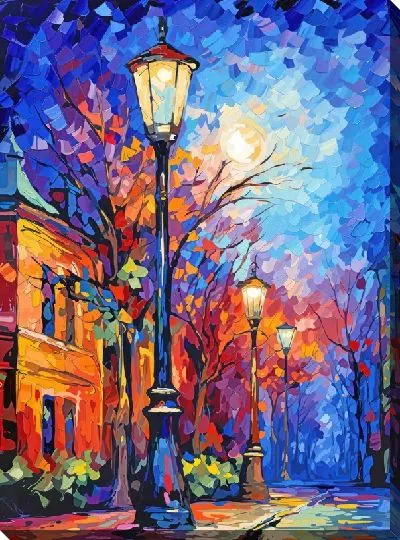 Картина маслом Фонарь №91