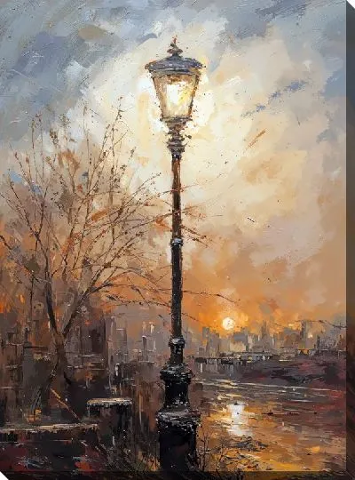 Картина маслом Фонарь №101