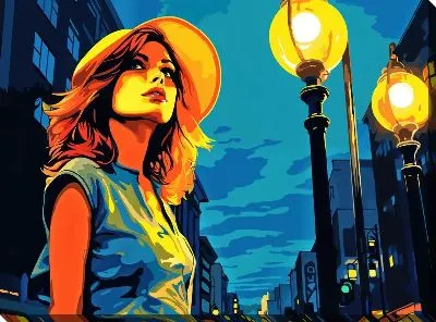 Картина маслом Фонарь №11