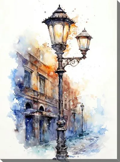 Картина маслом Фонарь №15