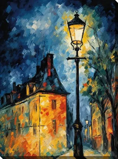 Картина маслом Фонарь №122