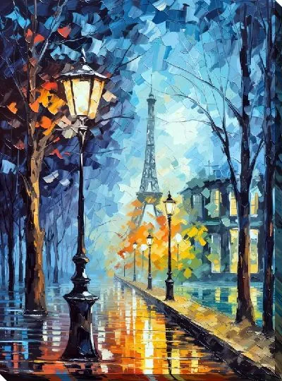 Картина маслом Фонарь №131