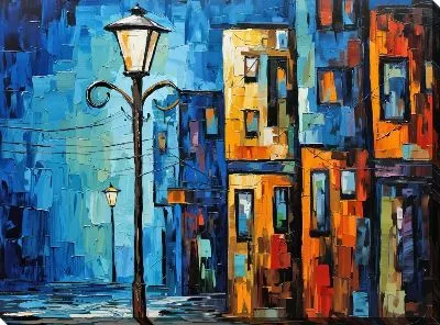 Картина маслом Фонарь №181