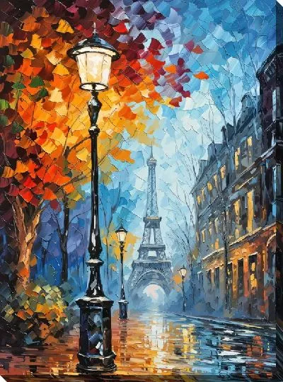 Картина маслом Фонарь №191