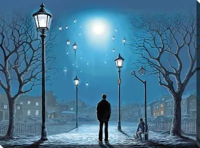 Картина маслом Фонарь №22