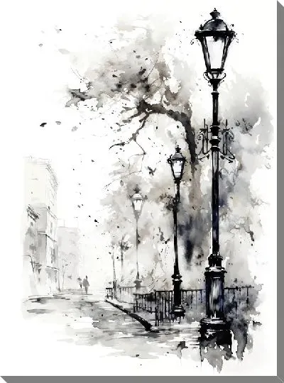 Картина маслом Фонарь №23