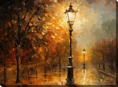 Картина маслом Фонарь №25