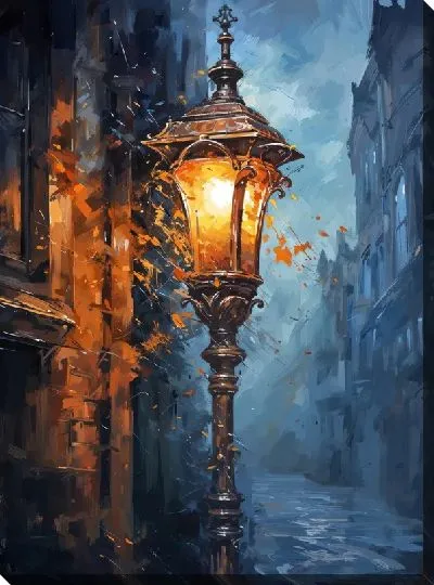 Картина маслом Фонарь №26