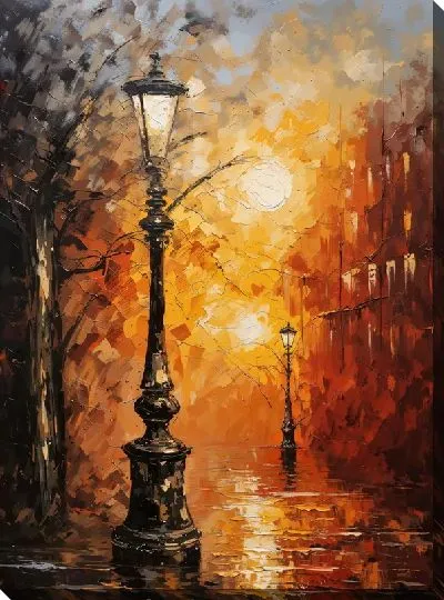 Картина маслом Фонарь №33
