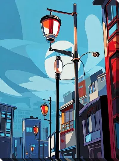 Картина маслом Фонарь №50