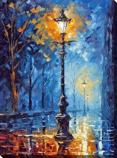 Картина маслом Фонарь №52