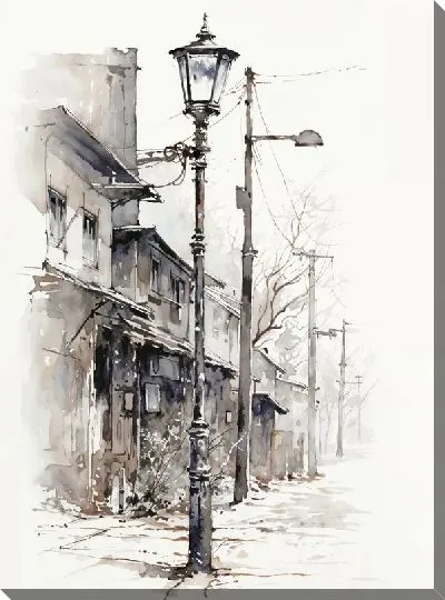 Картина маслом Фонарь №53