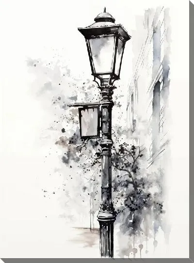 Картина маслом Фонарь №56