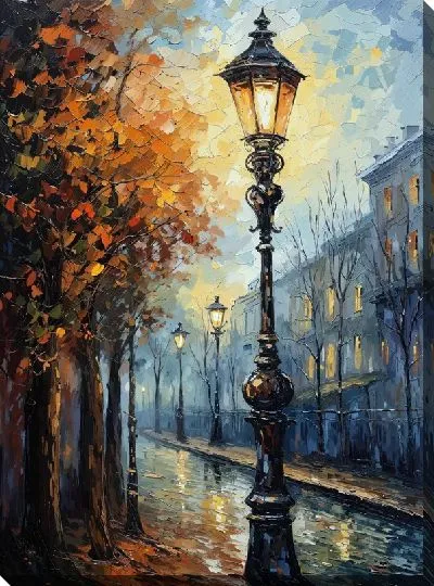 Картина маслом Фонарь №57