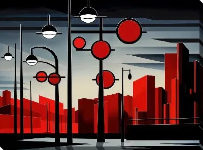 Картина маслом Фонарь №60