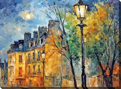 Картина маслом Фонарь №611