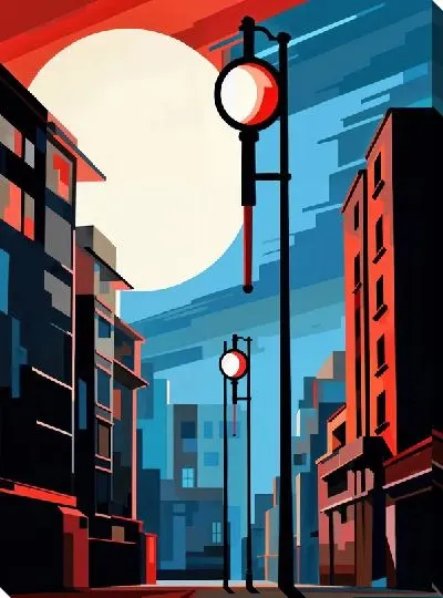 Картина маслом Фонарь №63