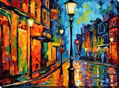 Картина маслом Фонарь №64