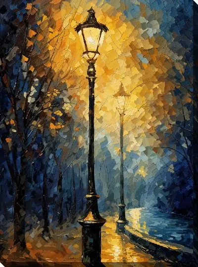 Картина маслом Фонарь №68
