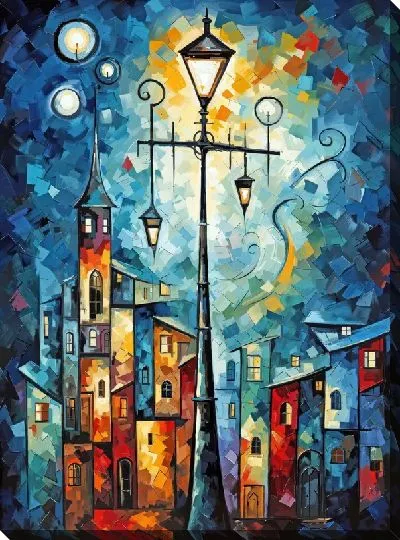 Картина маслом Фонарь №69