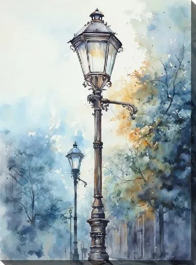 Картина маслом Фонарь №73