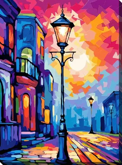 Картина маслом Фонарь №74