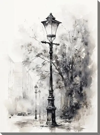 Картина маслом Фонарь №76