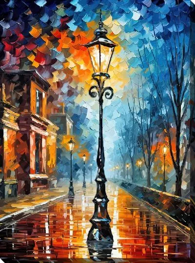 Картина маслом Фонарь №78
