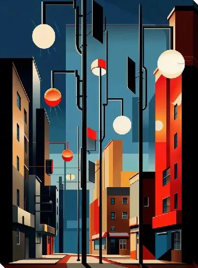 Картина маслом Фонарь №79