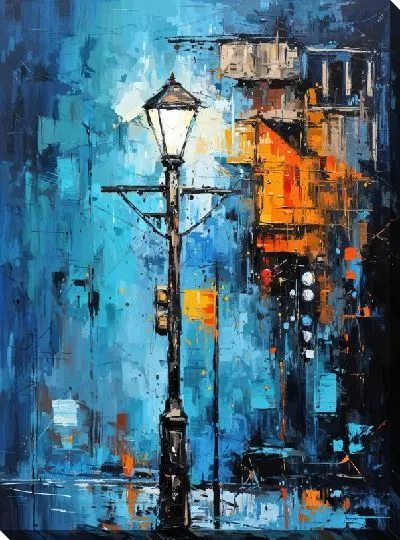 Картина маслом Фонарь №83