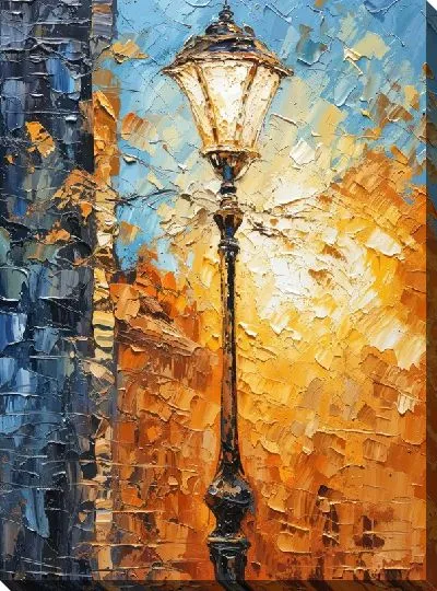 Картина маслом Фонарь №85