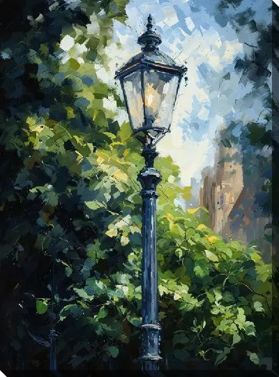 Картина маслом Фонарь №86