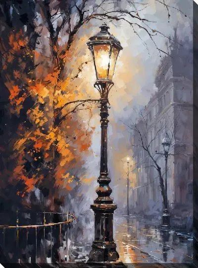 Картина маслом Фонарь №92