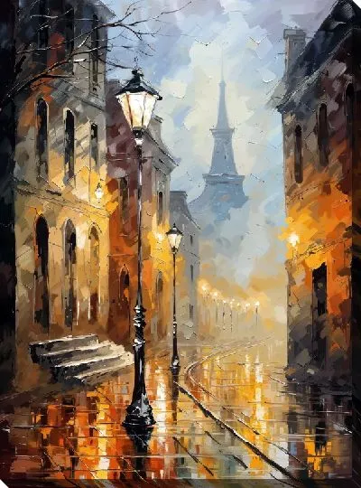 Картина маслом Фонарь №97