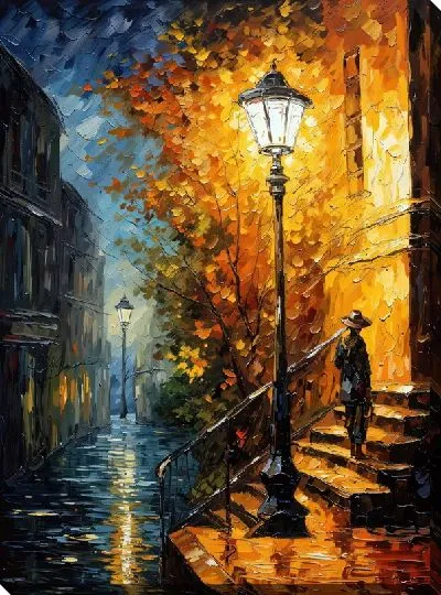 Картина маслом Фонарь №99