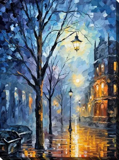 Картина маслом Фонарь №1011