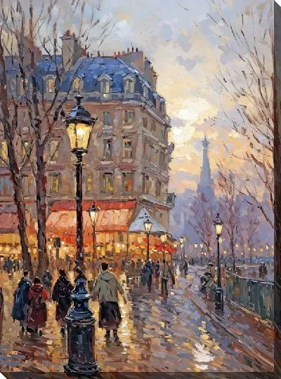 Картина маслом Фонарь №102