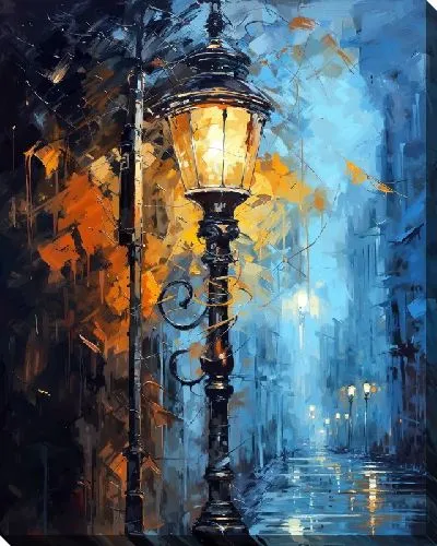 Картина маслом Фонарь №103