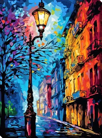 Картина маслом Фонарь №108