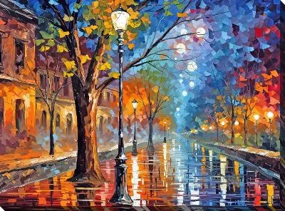 Картина маслом Фонарь №109