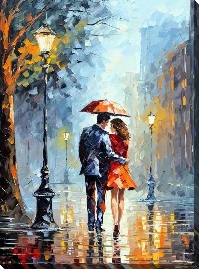 Картина маслом Фонарь №113