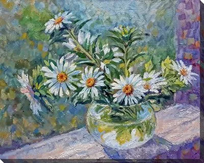 Картина маслом Ромашки №203