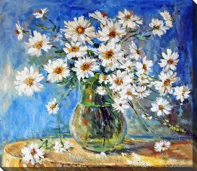 Картина маслом Ромашки №205
