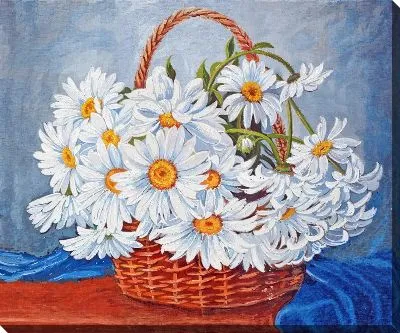 Картина маслом Ромашки №207