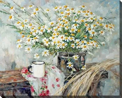 Картина маслом Ромашки №208