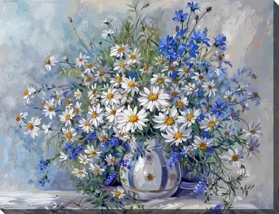 Картина маслом Ромашки №211