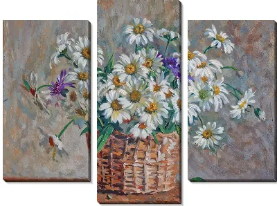 Модульная картина Ромашки №212