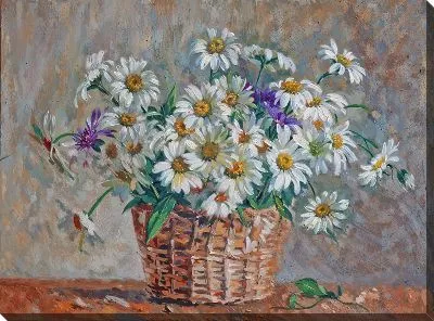 Картина маслом Ромашки №212