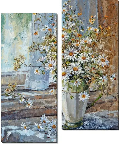 Модульная картина Ромашки №213
