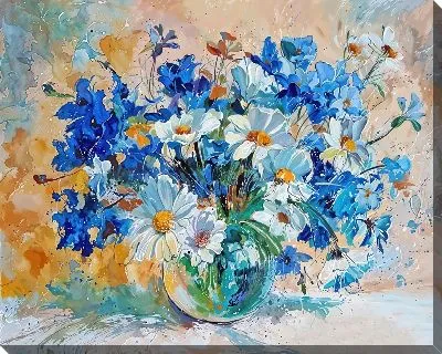 Картина маслом Ромашки №222